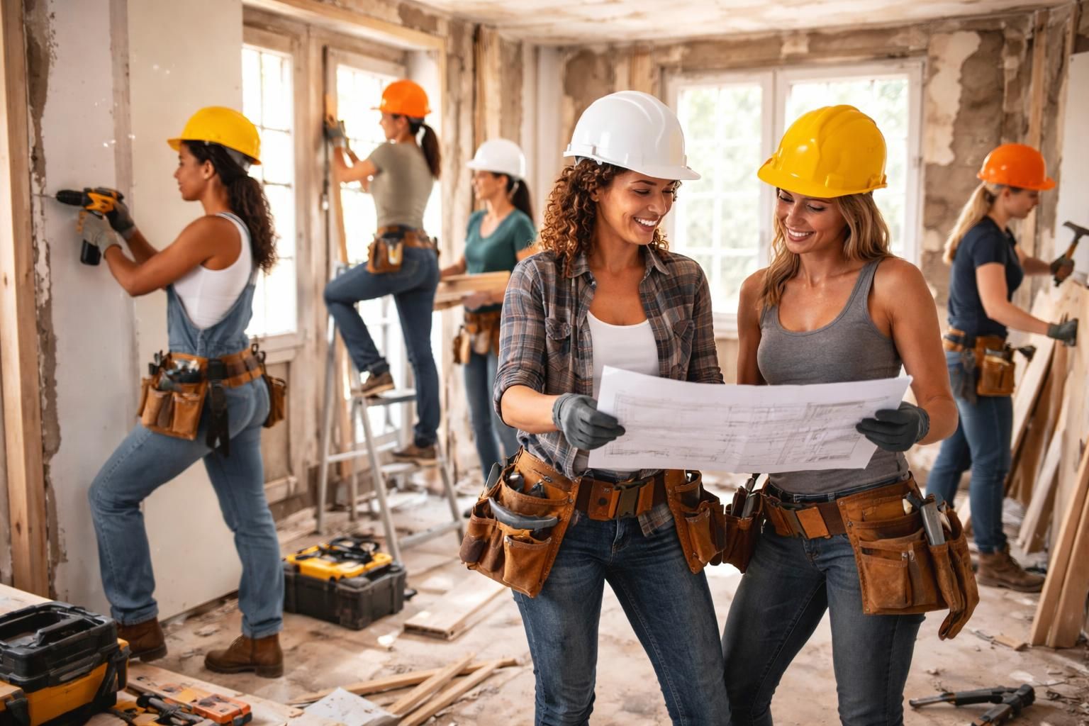 découvrez comment les femmes s'imposent et transforment les chantiers de rénovation, prenant le pouvoir dans un secteur en pleine évolution.